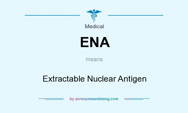 What does ENA mean? It stands for Extractable Nuclear Antigen