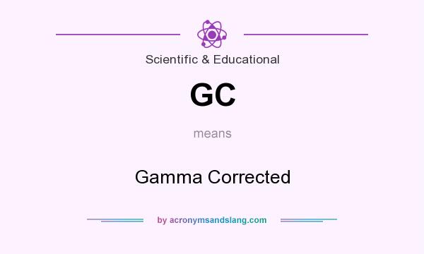 What does GC mean? It stands for Gamma Corrected