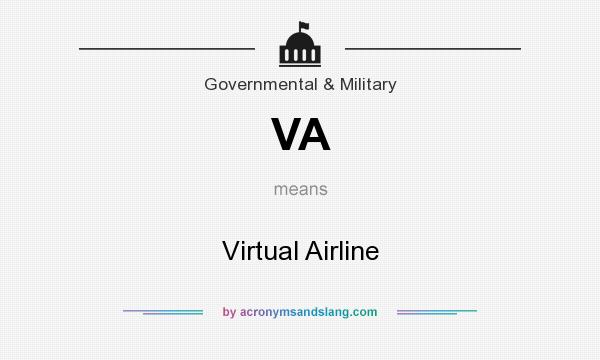 What does VA mean? It stands for Virtual Airline