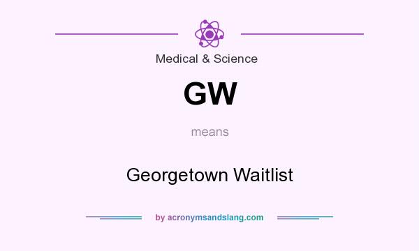 What does GW mean? It stands for Georgetown Waitlist