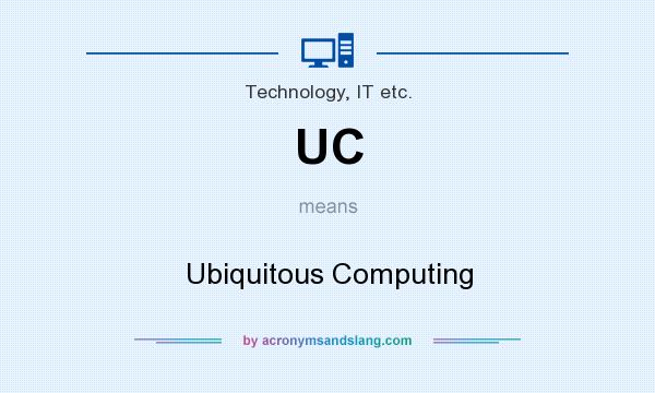 What does UC mean? It stands for Ubiquitous Computing