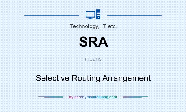 What does SRA mean? It stands for Selective Routing Arrangement