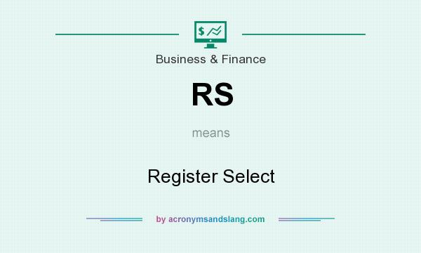 What does RS mean? It stands for Register Select