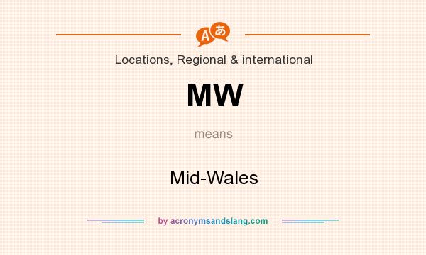 What does MW mean? It stands for Mid-Wales