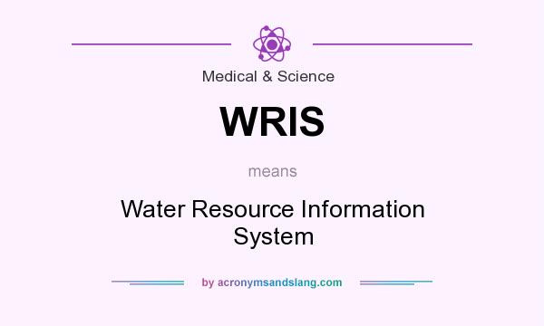 What does WRIS mean? It stands for Water Resource Information System
