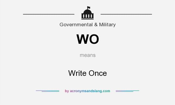 What does WO mean? It stands for Write Once
