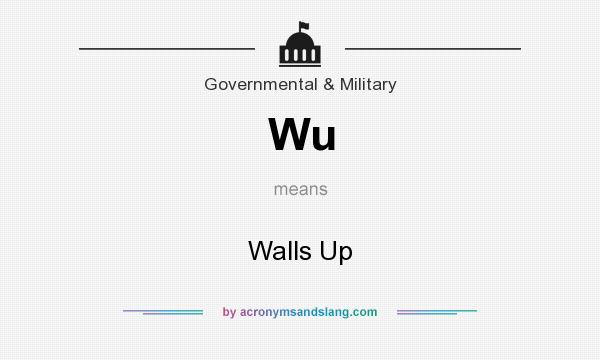 What does Wu mean? It stands for Walls Up