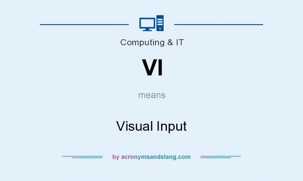 What does VI mean? It stands for Visual Input
