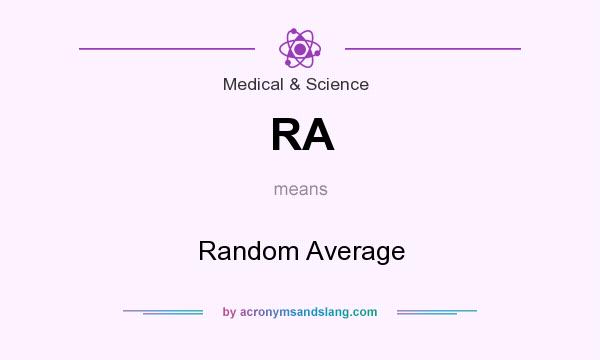 What does RA mean? It stands for Random Average