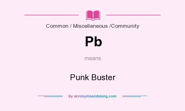 What does Pb mean? It stands for Punk Buster