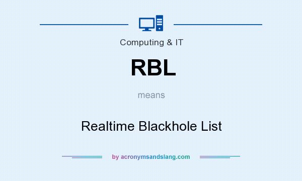 What does RBL mean? It stands for Realtime Blackhole List