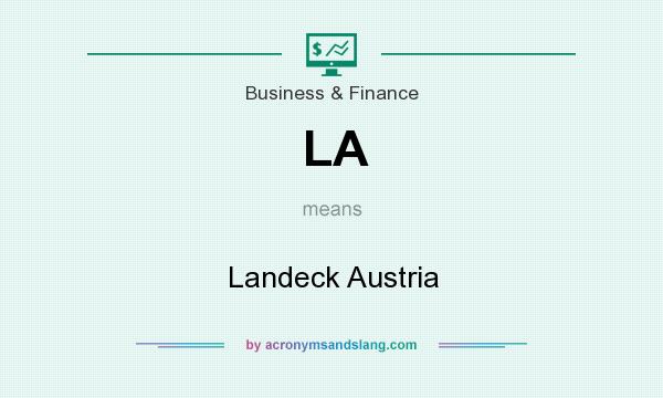 What does LA mean? It stands for Landeck Austria