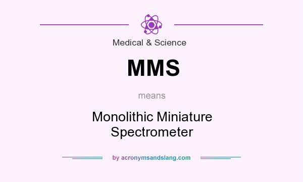 What does MMS mean? It stands for Monolithic Miniature Spectrometer