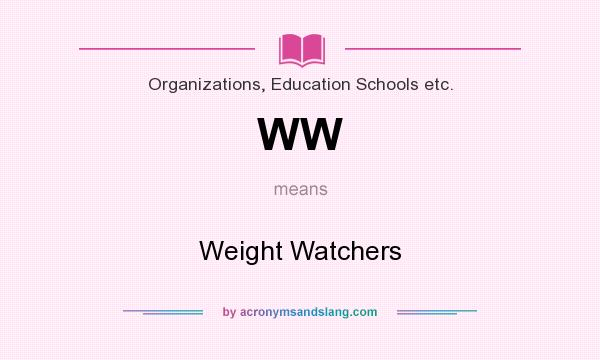 What does WW mean? It stands for Weight Watchers
