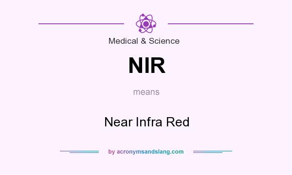 What does NIR mean? It stands for Near Infra Red