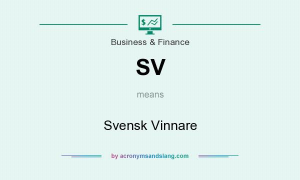 What does SV mean? It stands for Svensk Vinnare