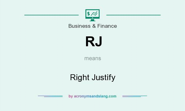 What does RJ mean? It stands for Right Justify