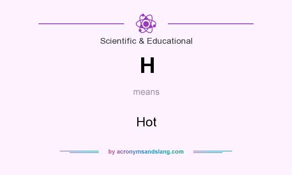 What does H mean? It stands for Hot