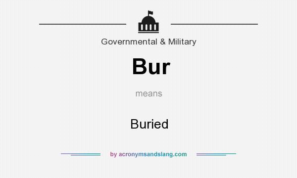 What does Bur mean? It stands for Buried