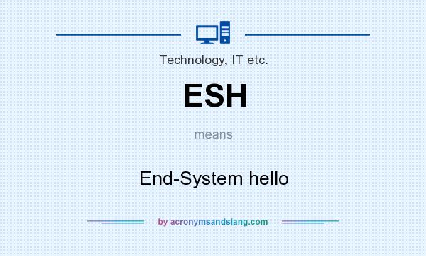 What does ESH mean? It stands for End-System hello