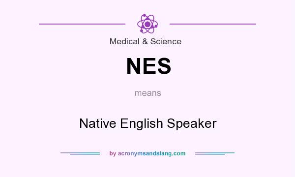 What does NES mean? It stands for Native English Speaker