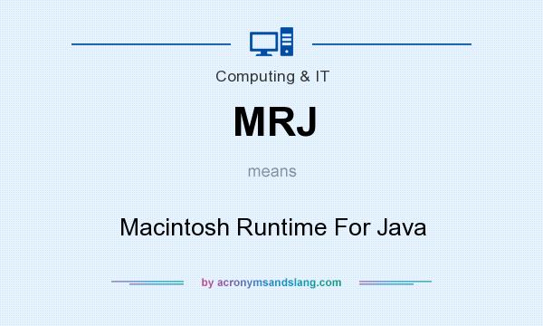 What does MRJ mean? It stands for Macintosh Runtime For Java