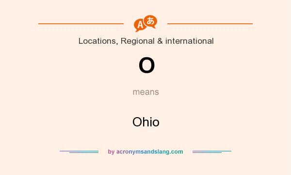 What does O mean? It stands for Ohio