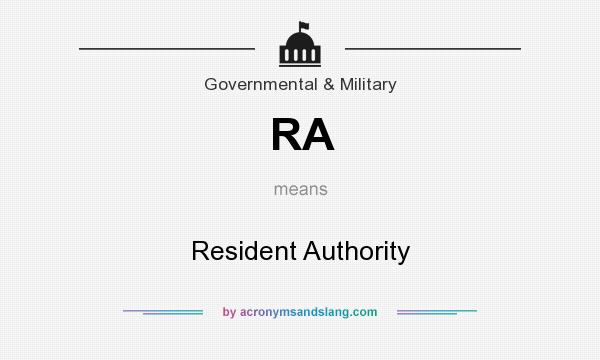 What does RA mean? It stands for Resident Authority