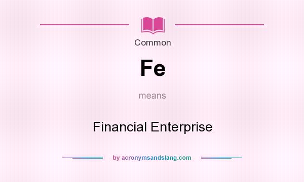 What does Fe mean? It stands for Financial Enterprise