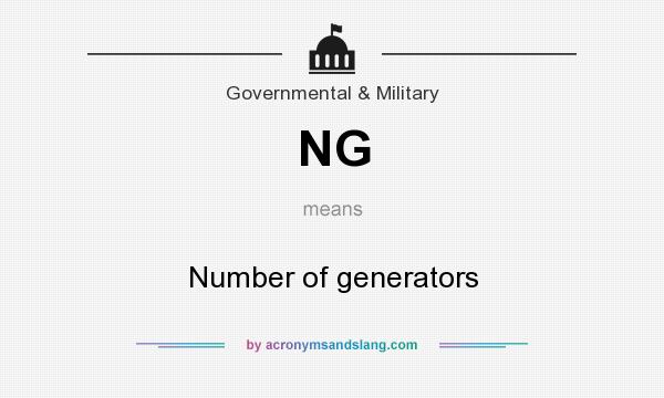 What does NG mean? It stands for Number of generators
