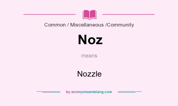 What does Noz mean? It stands for Nozzle