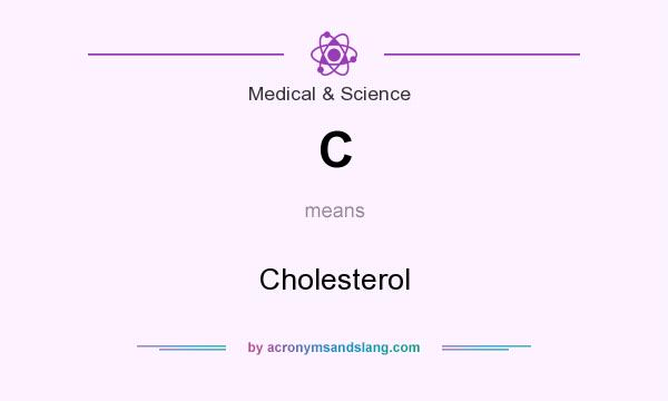 What does C mean? It stands for Cholesterol