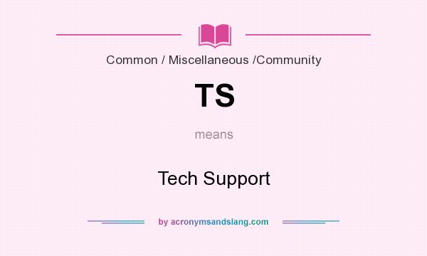 What does TS mean? It stands for Tech Support