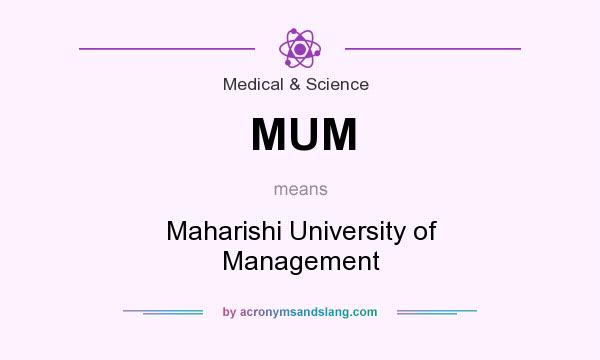 What does MUM mean? It stands for Maharishi University of Management