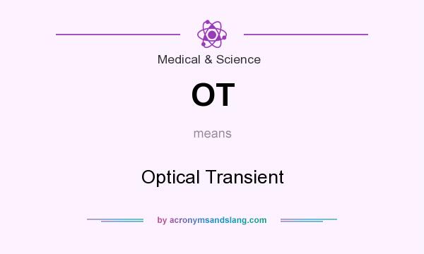 What does OT mean? It stands for Optical Transient