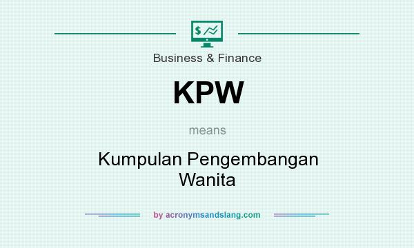 What does KPW mean? It stands for Kumpulan Pengembangan Wanita