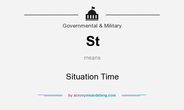 What does St mean? It stands for Situation Time