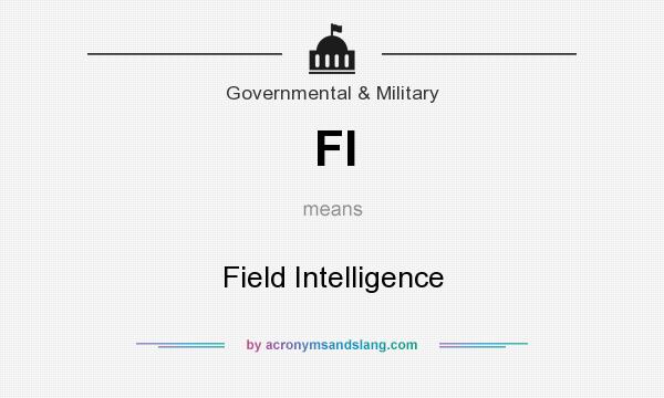 What does FI mean? It stands for Field Intelligence