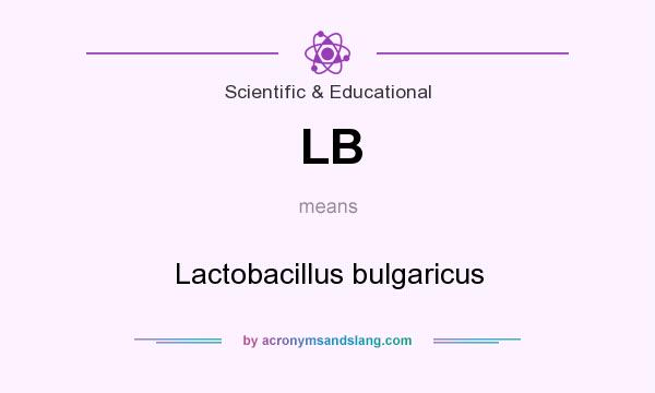 What does LB mean? It stands for Lactobacillus bulgaricus