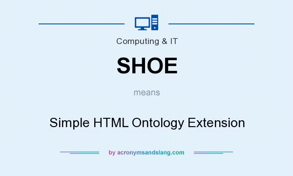 What does SHOE mean? It stands for Simple HTML Ontology Extension
