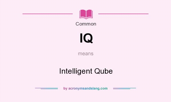 What does IQ mean? It stands for Intelligent Qube