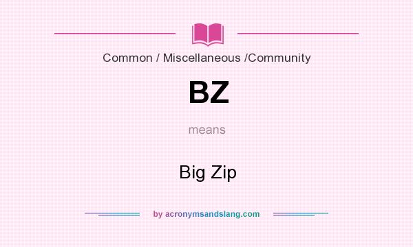 What does BZ mean? It stands for Big Zip