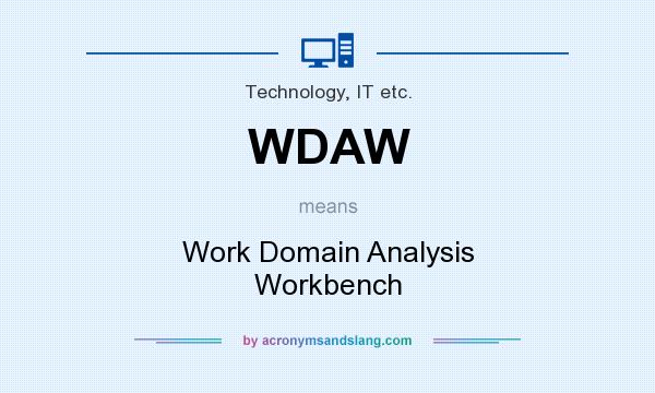 What does WDAW mean? It stands for Work Domain Analysis Workbench