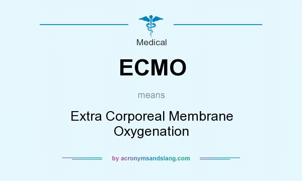 What does ECMO mean? It stands for Extra Corporeal Membrane Oxygenation