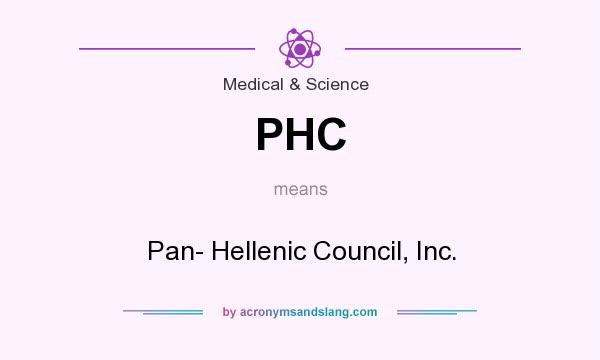 What does PHC mean? It stands for Pan- Hellenic Council, Inc.