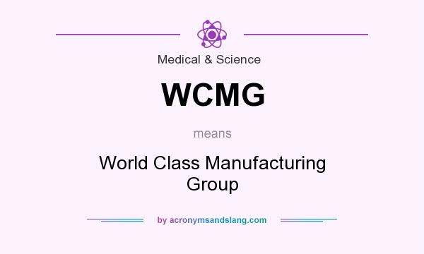 What does WCMG mean? It stands for World Class Manufacturing Group
