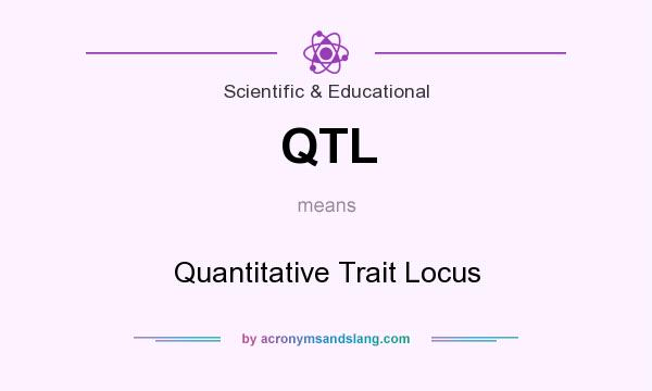 What does QTL mean? It stands for Quantitative Trait Locus