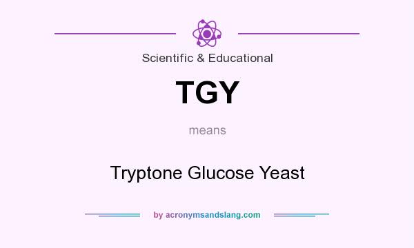 What does TGY mean? It stands for Tryptone Glucose Yeast
