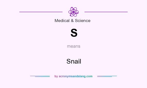 What does S mean? It stands for Snail