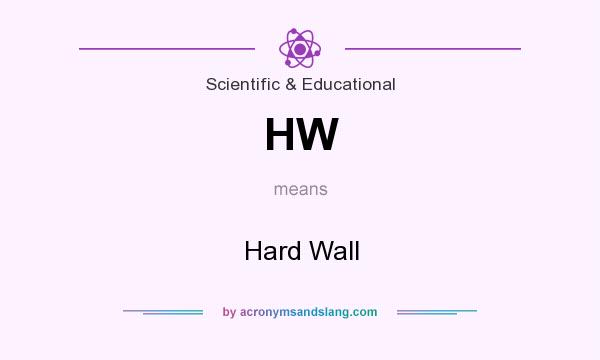 What does HW mean? It stands for Hard Wall